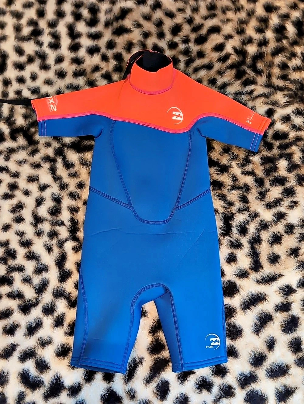 Billabong 2T Blue & Orange One-Piece Wetsuit